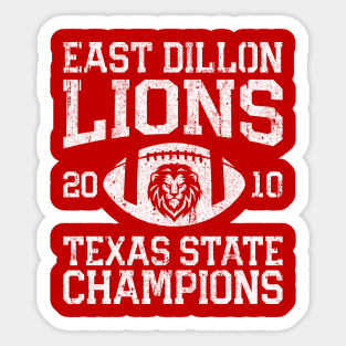 East Dillon Lions Texas State Football Champions Sticker